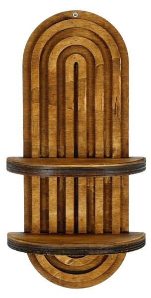 Barna többszintes fali polc 40 cm Raf – Kalune Design