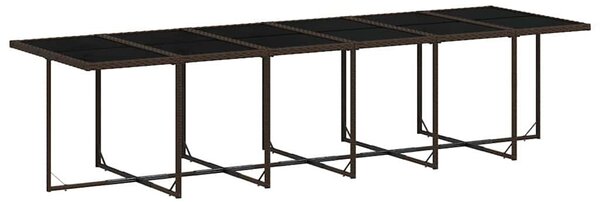13 részes barna polyrattan kerti ülőgarnitúra párnákkal