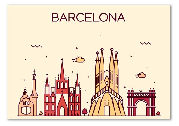 Akrilüveg fotó Felirattal barcelona