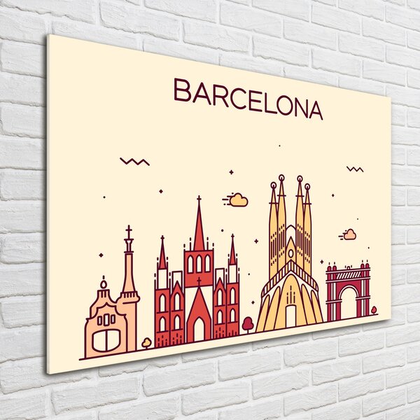 Akrilüveg fotó Felirattal barcelona