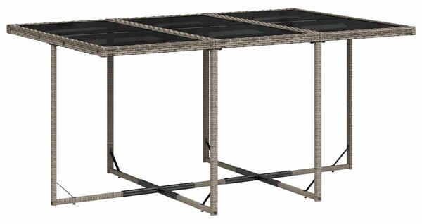 11 részes szürke polyrattan kerti ülőgarnitúra párnákkal
