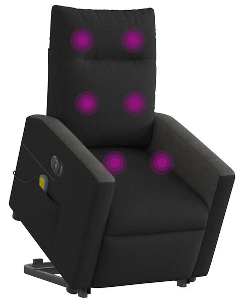 VidaXL fekete szövet dönthető elektromos álló masszázsfotel