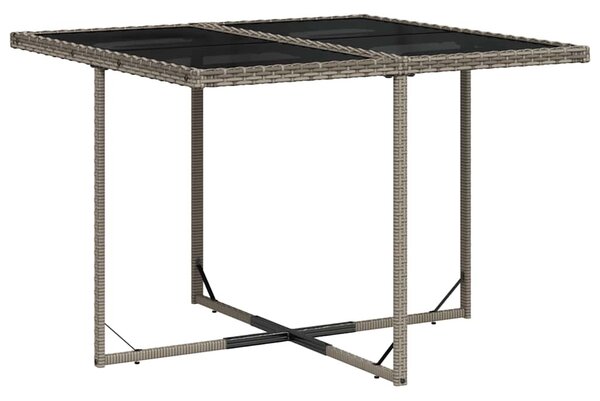 9 részes szürke polyrattan kerti étkezőgarnitúra párnával