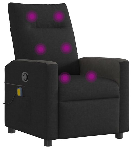 VidaXL fekete szövet dönthető masszázsfotel