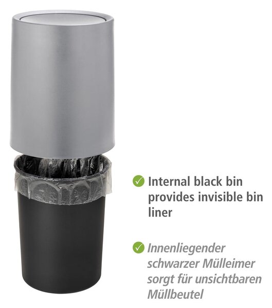 Szürke műanyag szemetes 6 l Atri – Wenko
