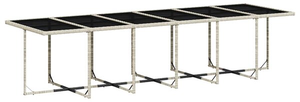 17 részes szürke polyrattan kerti étkezőgarnitúra párnákkal