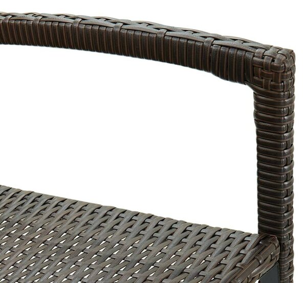 VidaXL 4 db barna polyrattan bárszék