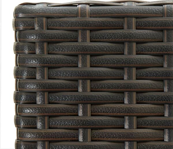 VidaXL 4 db barna polyrattan bárszék