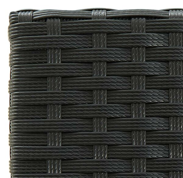 VidaXL 4 db fekete polyrattan bárszék
