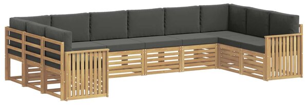 VidaXL Kültéri kanapé szett 10 pcs Fehér és Antracitszürke