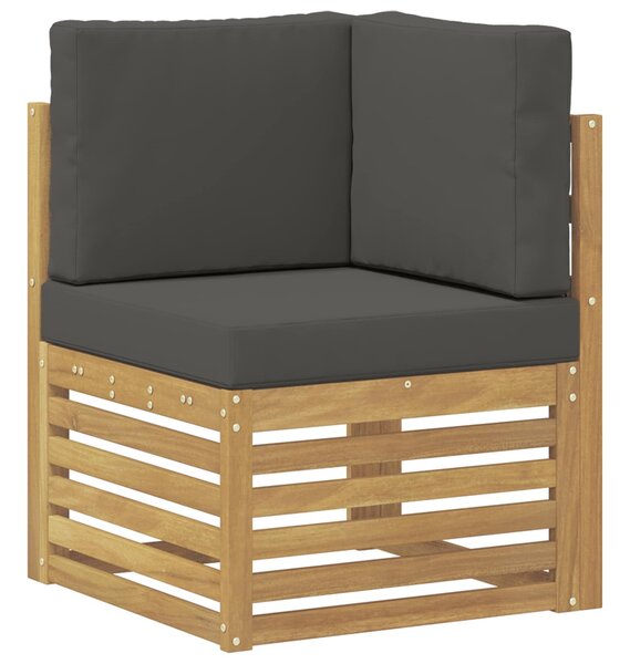 VidaXL Ülőgarnitúrák 4 pcs Fehér és Antracitszürke 191 x 132,5 x 73 cm