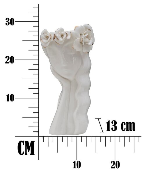 Cute Woman fehér porcelán váza - Mauro Ferretti