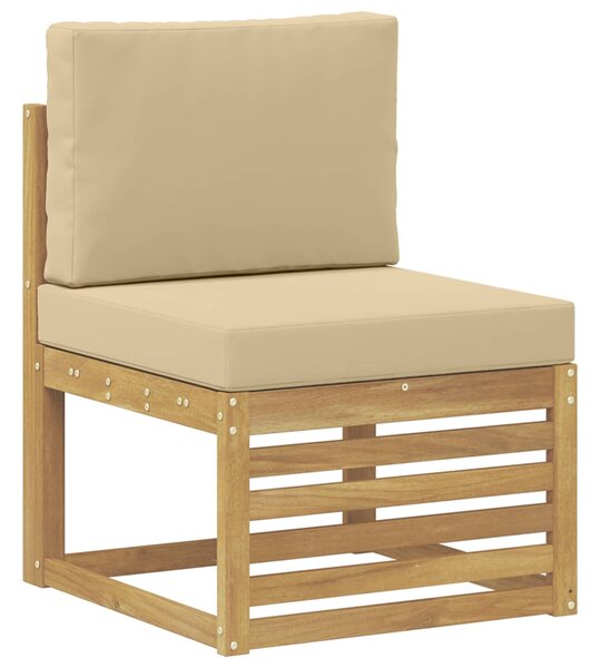 VidaXL Kültéri kanapé szett 6 pcs Fehér és Bézs 59 x 59 x 37 cm