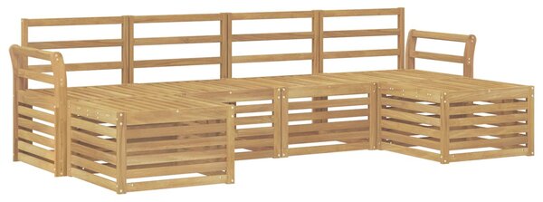 VidaXL Kültéri kanapé szett 6 pcs Fehér 253 x 122,5 x 73 cm