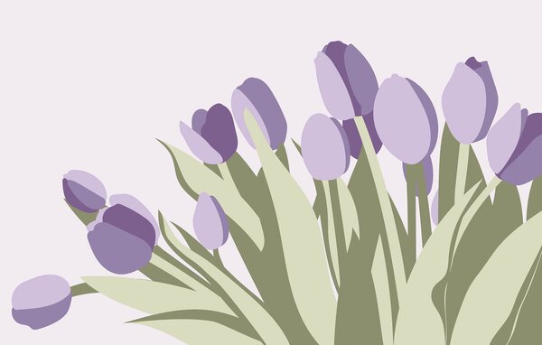 Fotótapéta Egy csokor lila tulipán, Virágos fotótapéta, Népszerű fotótapéta, t00126 - Tapeko.hu