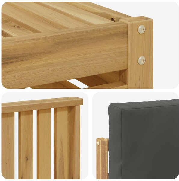 VidaXL Kültéri kanapé szett 6 pcs Fehér és Antracitszürke