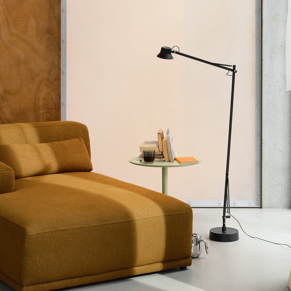 Állólámpa Muuto, dimmable, Fekete, Nappali, Alumínium, Modern