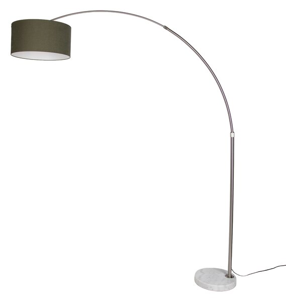 Acél állólámpa sötétzöld búrával 50 cm - XXL