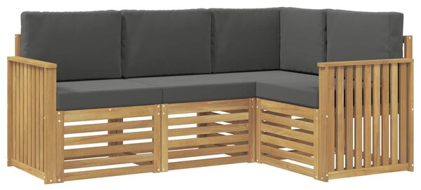 VidaXL Ülőgarnitúrák 4 pcs Fehér és Antracitszürke