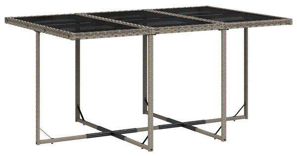 11 részes szürke polyrattan kerti ülőgarnitúra párnákkal