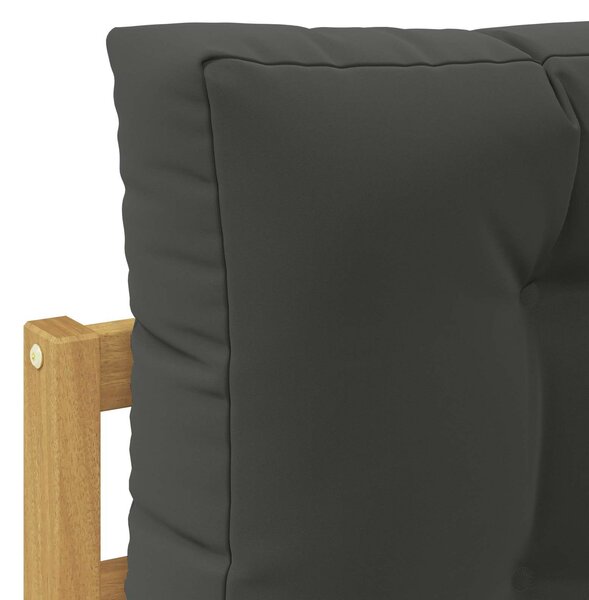 VidaXL Kültéri kanapé szett 3 pcs Fehér és Antracitszürke Tömör Akácfa
