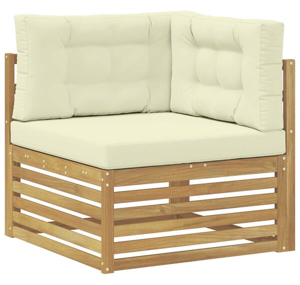 VidaXL Kültéri kanapé szett 5 pcs Fehér és Krém színű 79 x 79 x 37 cm