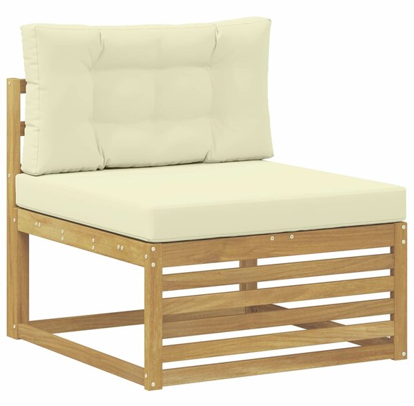 VidaXL Kültéri kanapé szett 5 pcs Fehér és Krém színű 79 x 79 x 37 cm