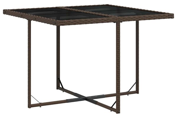 9 részes barna polyrattan kerti étkezőgarnitúra párnákkal