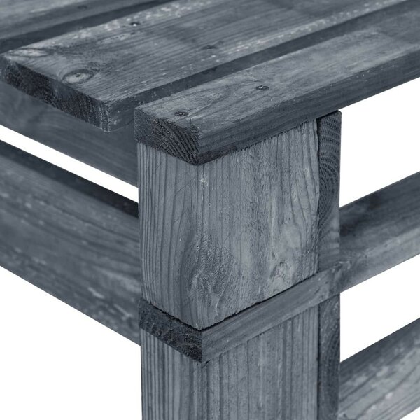 VidaXL Szürke Fa Raklappad - Kerti Pad - 110x65x55 cm