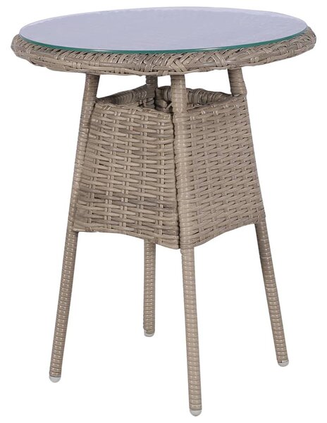 VidaXL 3 darabos barna polyrattan bisztrószett párnákkal