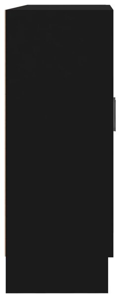 VidaXL fekete szerelt fa vitrinszekrény 82,5 x 30,5 x 80 cm