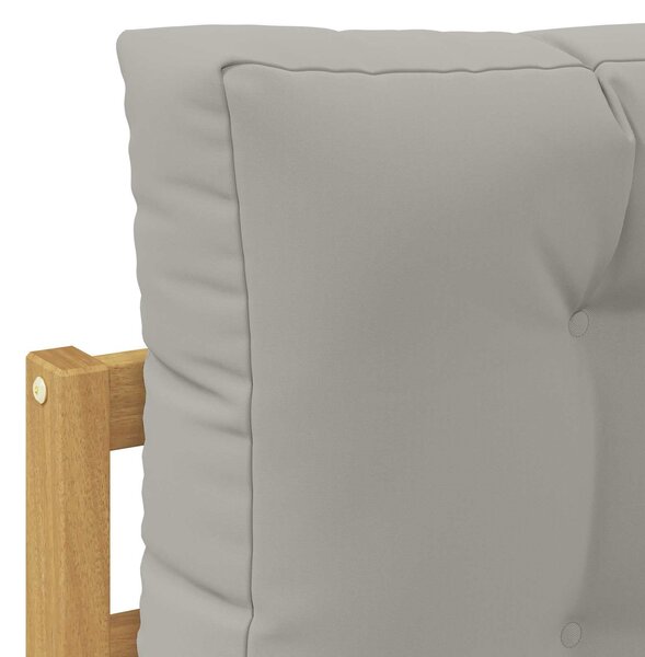 VidaXL Kültéri kanapé szett 5 pcs Fehér és Világosszürke