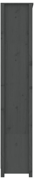 VidaXL szürke tömör fenyőfa könyvszekrény 80x35x183 cm