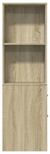 VidaXL Fürdőszobaszekrény - Fa - Keskeny - 135cm