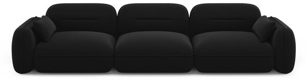 Fekete bársony kanapé 320 cm Audrey – Interieurs 86