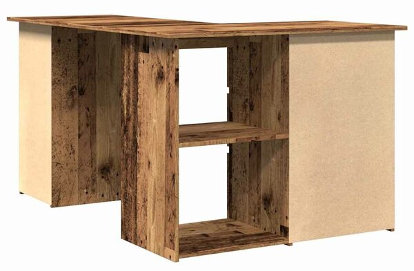 VidaXL sarokasztal Régi fa 145x100x76 cm Gépelt fa