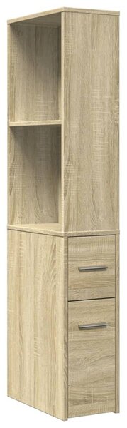 VidaXL Fürdőszobaszekrény - Fa - Keskeny - 135cm