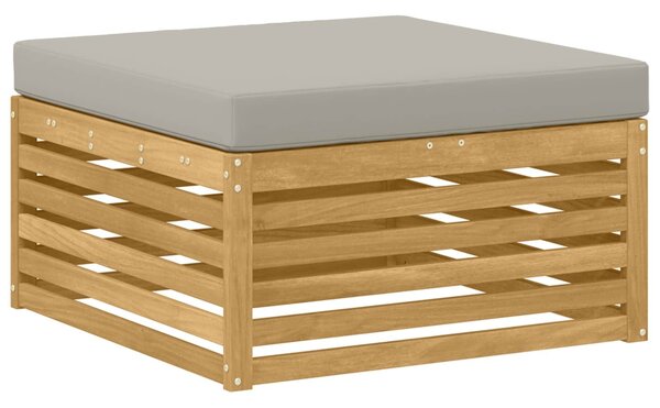 VidaXL Kültéri kanapé szett 5 pcs Fehér és Világosszürke
