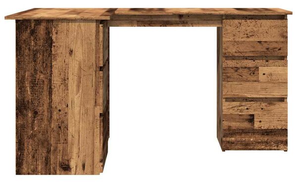 VidaXL sarokasztal Régi fa 145x100x76 cm Gépelt fa