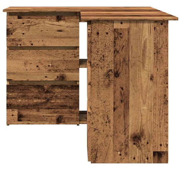 VidaXL sarokasztal Régi fa 145x100x76 cm Gépelt fa