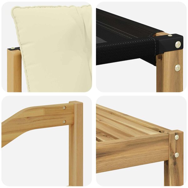 VidaXL Kültéri kanapé szett 6 pcs Fehér és Krém színű 79 x 79 x 37 cm