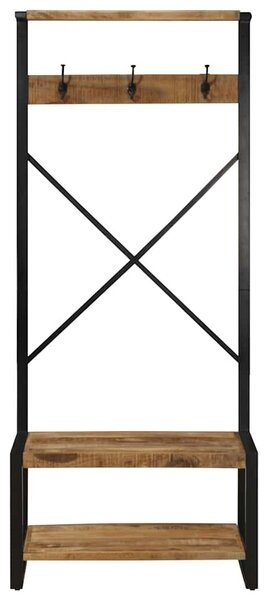 VidaXL tömör nyers mangófa ruhatartó állvány 80x40x190 cm