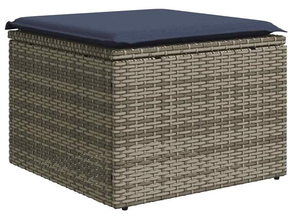 VidaXL 8 db szürke polyrattan kerti kanapégarnitúra párnákkal