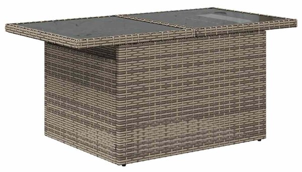 VidaXL 8 db szürke polyrattan kerti kanapégarnitúra párnákkal