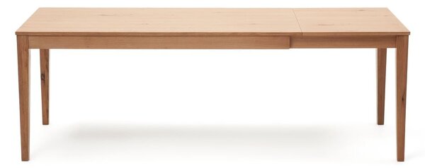 Natúr színű bővíthető étkezőasztal tölgyfa dekoros asztallappal 80x160 cm Yain – Kave Home