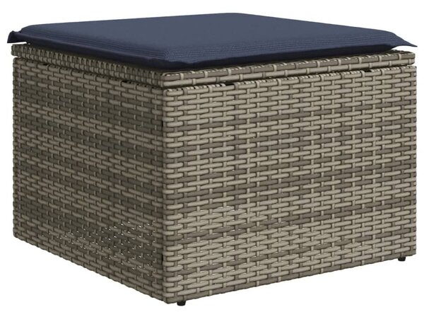 VidaXL 8 db szürke polyrattan kerti kanapégarnitúra párnákkal
