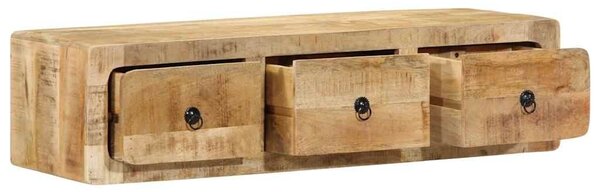 VidaXL tömör nyers mangófa falra szerelhető TV-szekrény 100x32x25 cm