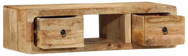VidaXL tömör nyers mangófa falra szerelhető TV-szekrény 100x32x25 cm