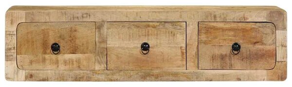 VidaXL tömör nyers mangófa falra szerelhető TV-szekrény 100x32x25 cm