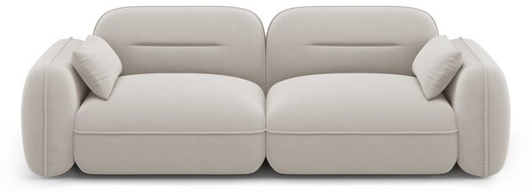Krémszínű bársony kanapé 230 cm Audrey – Interieurs 86